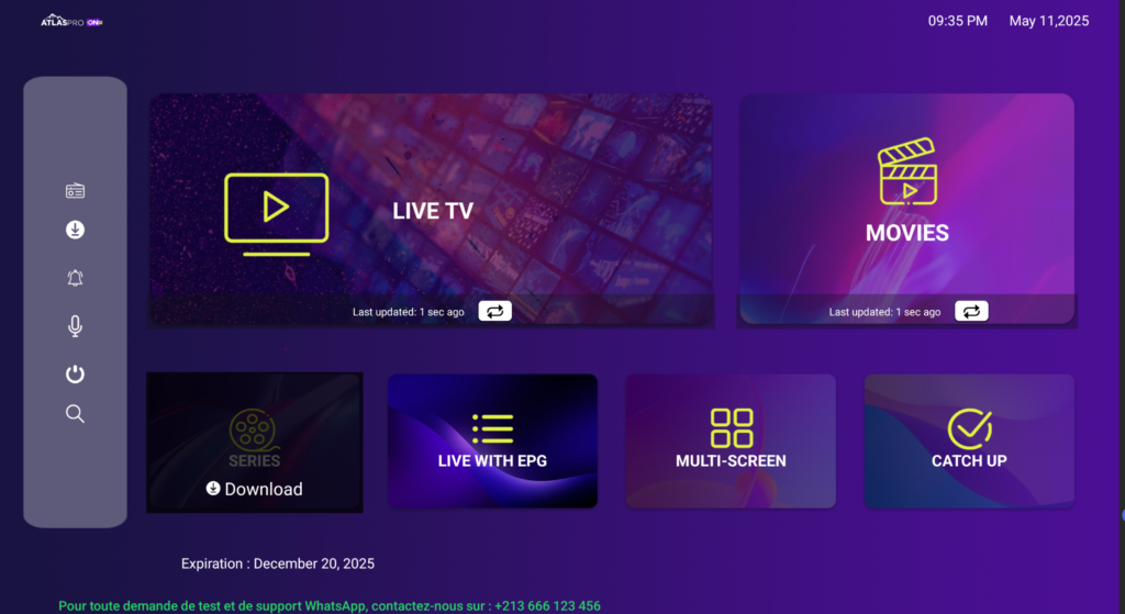 atlas pro ontv 4.1.1 2025 application tableau de bord