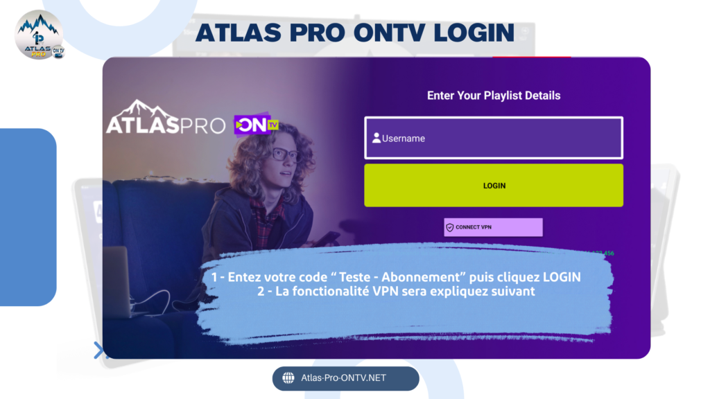 atlas pro ontv 4.1.1 2025 login page
